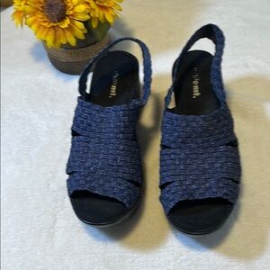 White Mountain Blue Slingback Sandals